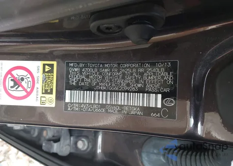 2014 Lexus Es 350 z USA, uszkodzony, nr VIN JTHBK1GG6E2099283